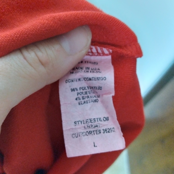 June & Hudson Red Asymmetric Wrap Front Bodycon Dress Size Large - Picture 7 of 8